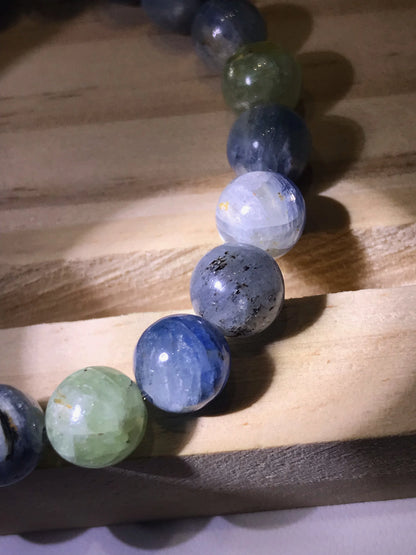 Brazil Multicolor Kyanite Bracelet 8-9mm A Grade 100% Natural Crystal Gemstone