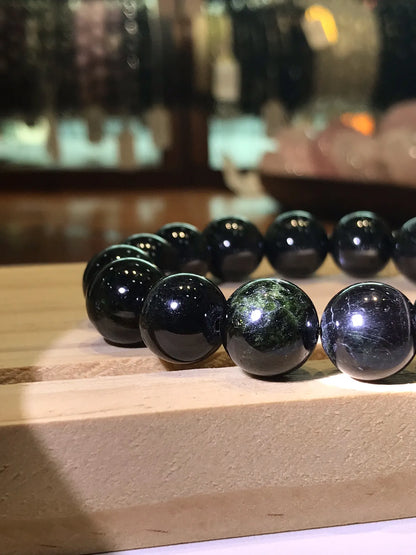 Canada Star Diopside 10-11mm Bracelet A Grade 100% Natural Crystal Gemstone