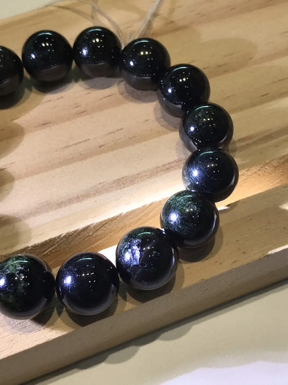 Canada Star Diopside 10-11mm Bracelet A Grade 100% Natural Crystal Gemstone