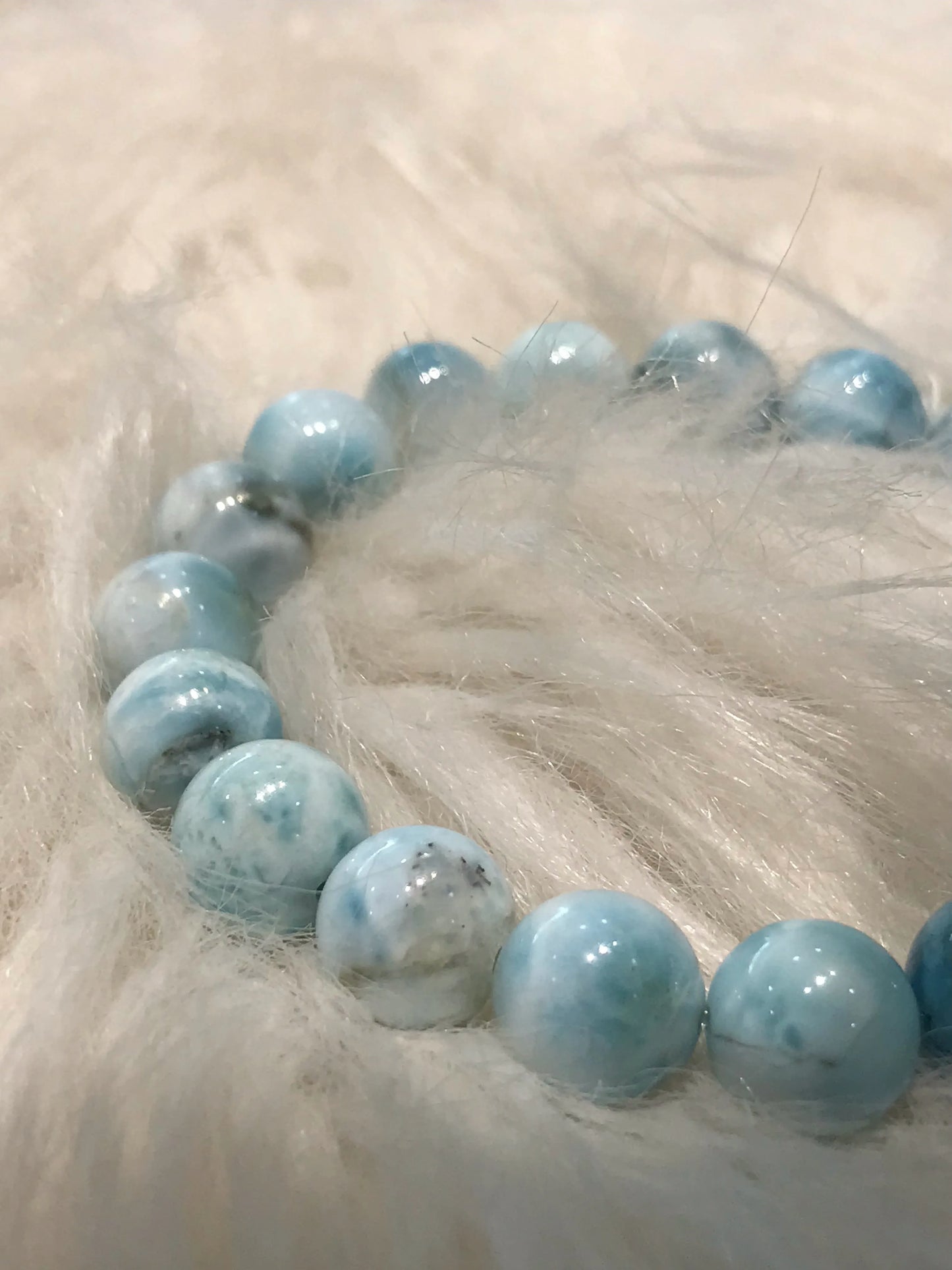 Dominican Republic Larimar Bracelet A Grade 100% Natural Crystal Gemstone