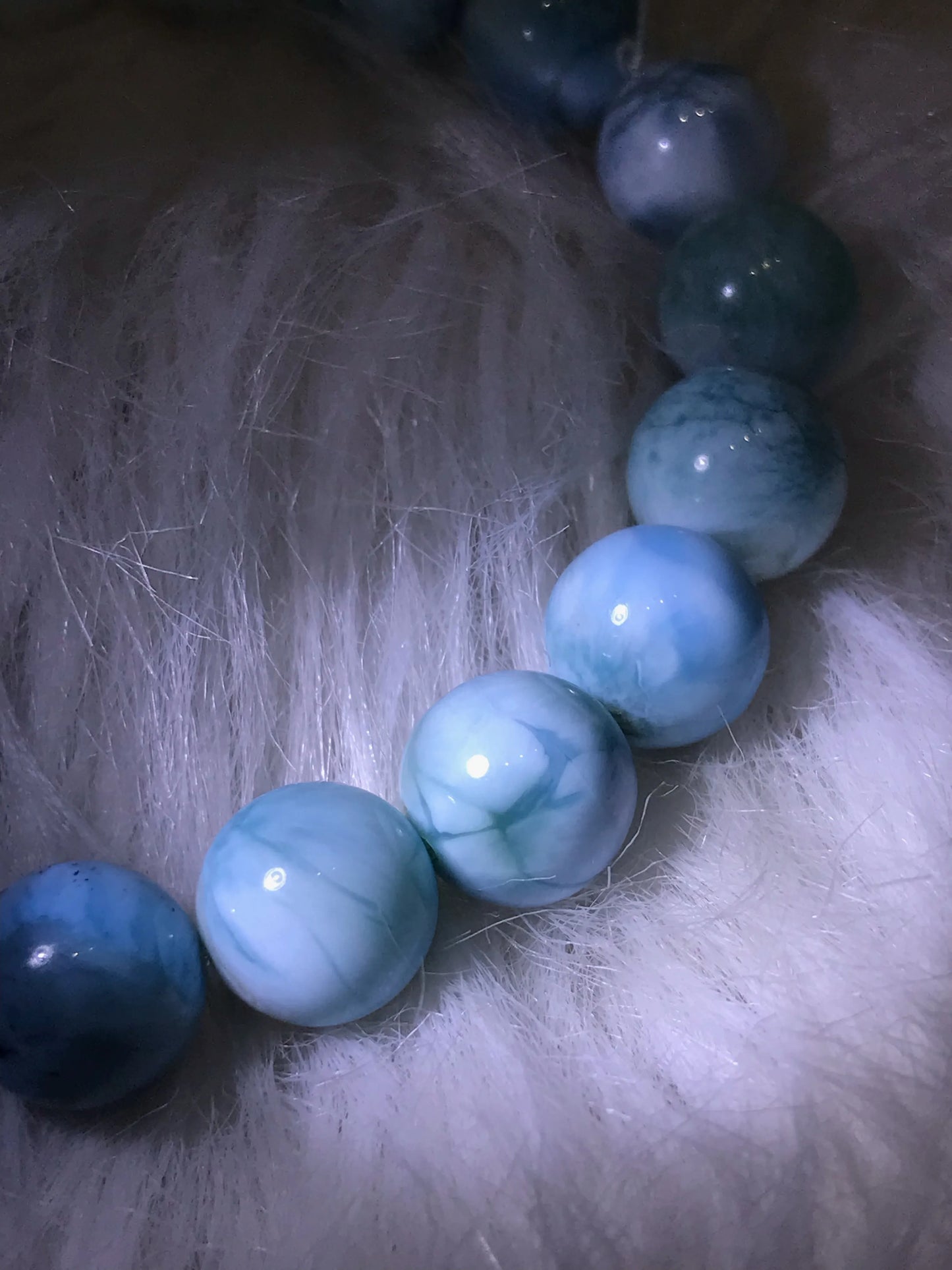 Dominican Republic Larimar Bracelet A Grade 100% Natural Crystal Gemstone