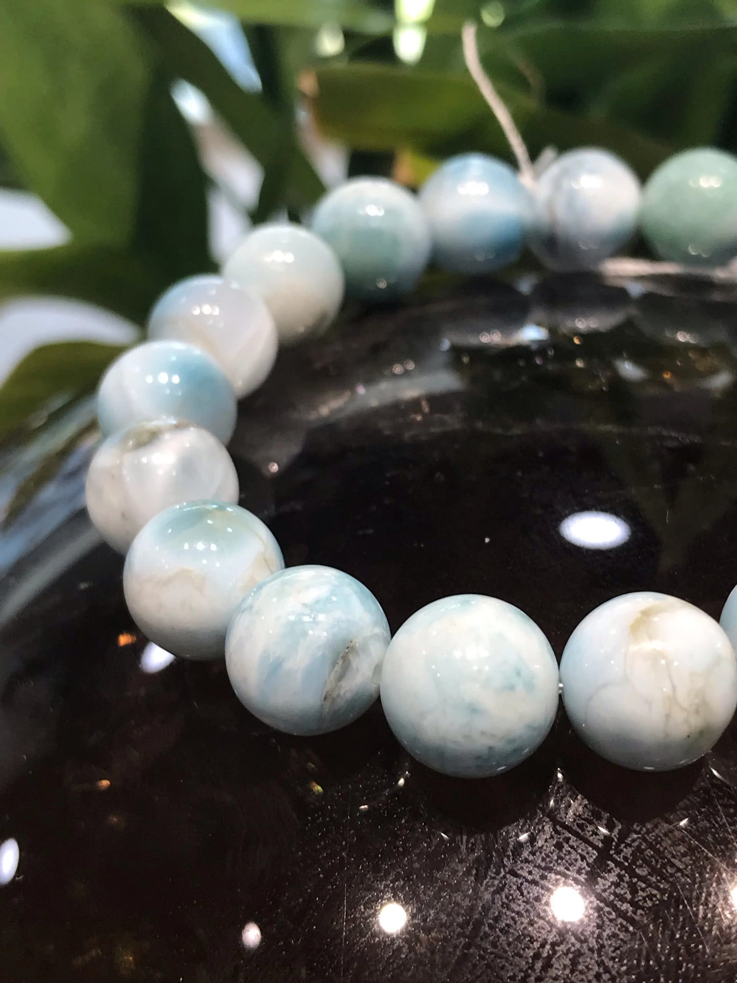 Dominican Republic Larimar Bracelet A Grade 100% Natural Crystal Gemstone