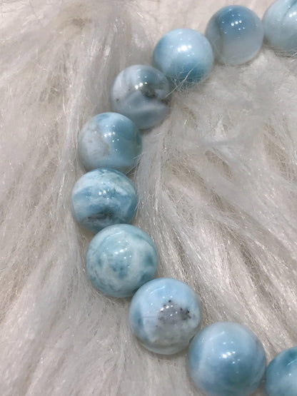 Dominican Republic Larimar Bracelet A Grade 100% Natural Crystal Gemstone