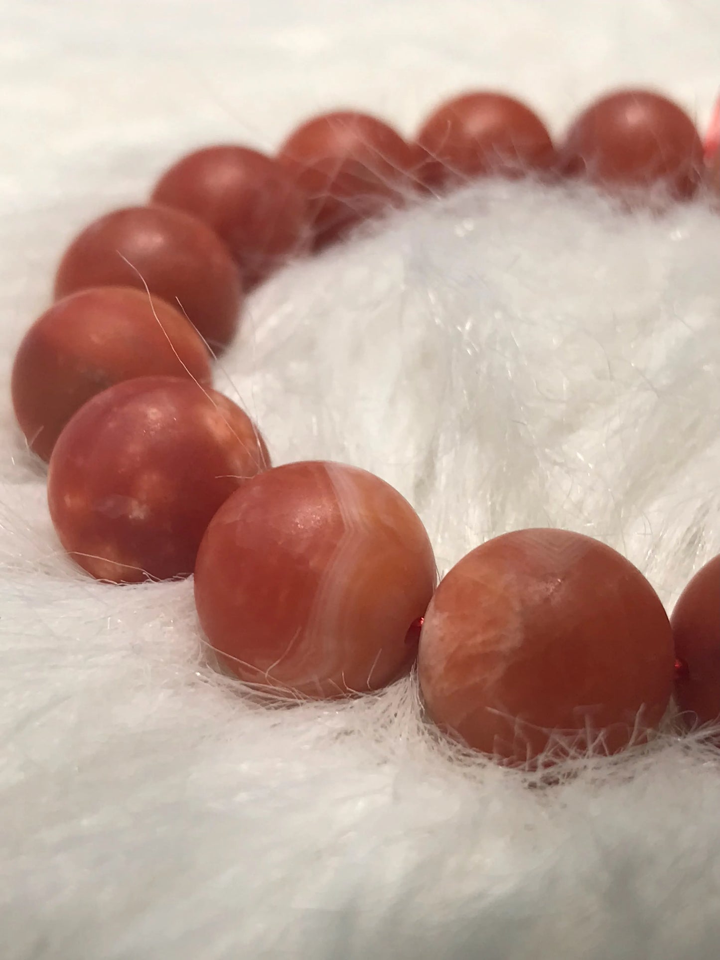 India Rare Old Mine Natural Red Agate Bracelet A Grade 100% Natural Crystal Gemstone