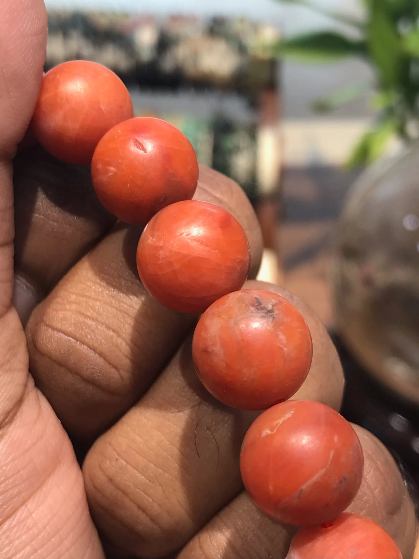 India Rare Old Mine Natural Red Agate Bracelet A Grade 100% Natural Crystal Gemstone