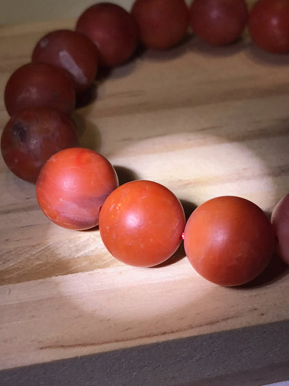 India Rare Old Mine Natural Red Agate Bracelet A Grade 100% Natural Crystal Gemstone