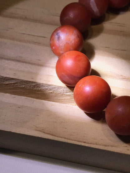 India Rare Old Mine Natural Red Agate Bracelet A Grade 100% Natural Crystal Gemstone
