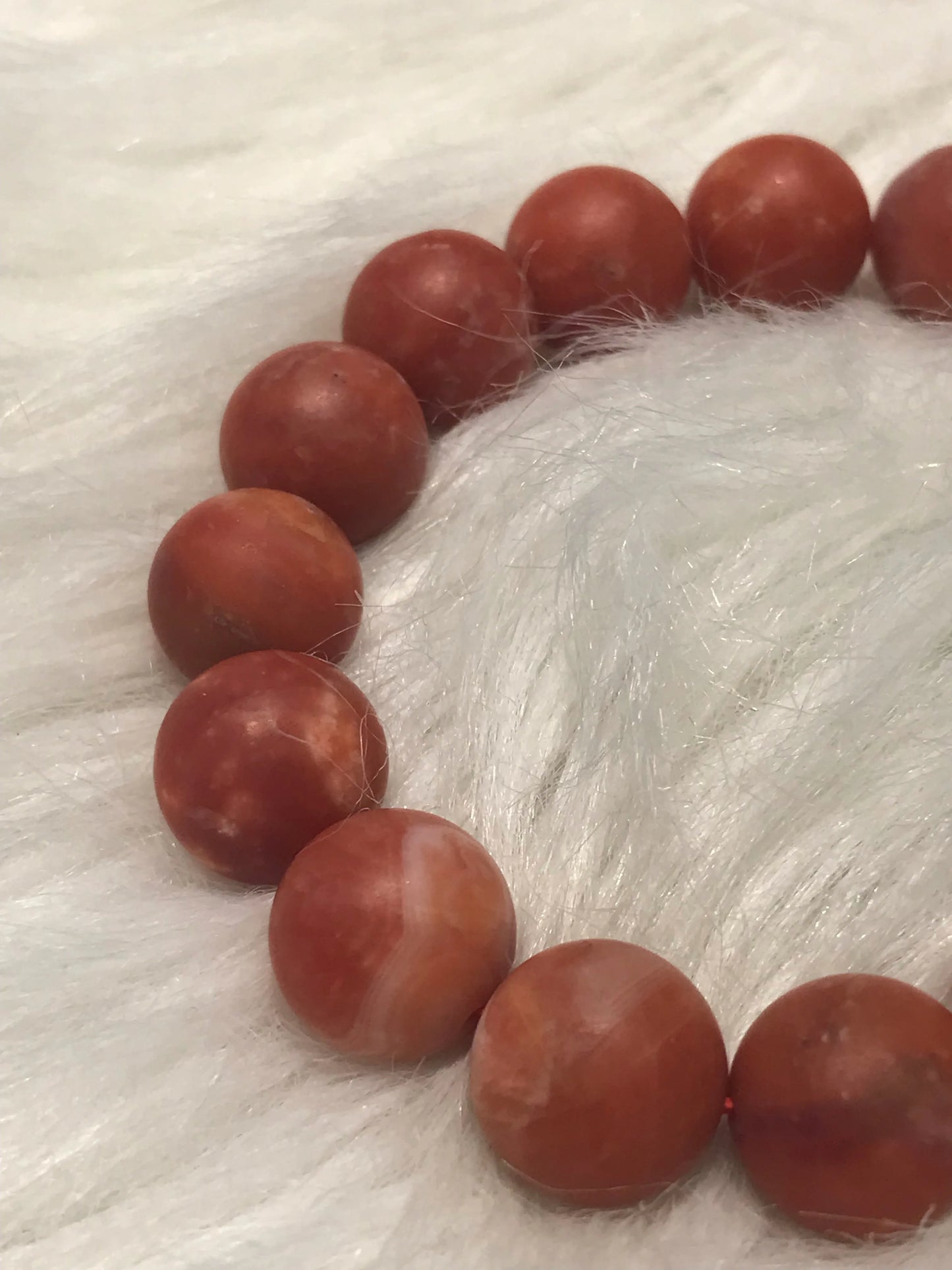 India Rare Old Mine Natural Red Agate Bracelet A Grade 100% Natural Crystal Gemstone