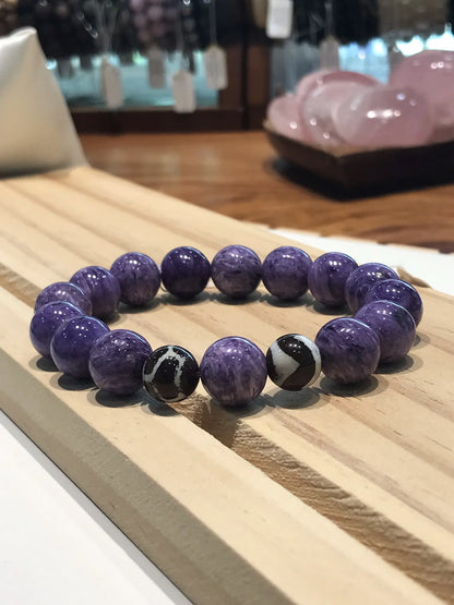 Russia Charoite Bracelet A Grade 100% Natural Crystal Gemstone