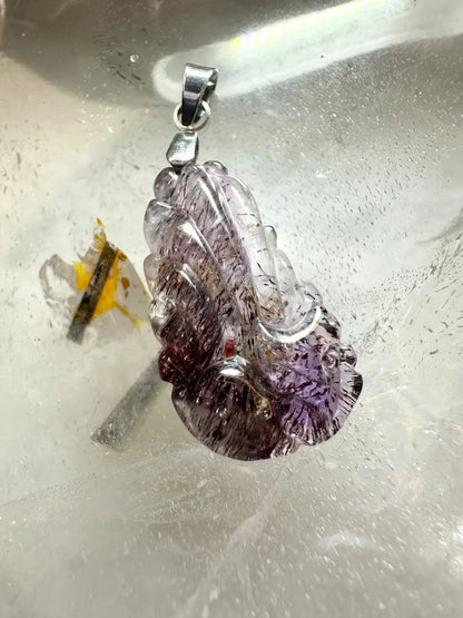 Brazil Super Seven Nine Tail Fox Pendant High A Grade 100% Natural Crystal Gemstone - JING WEN CRYSTAL