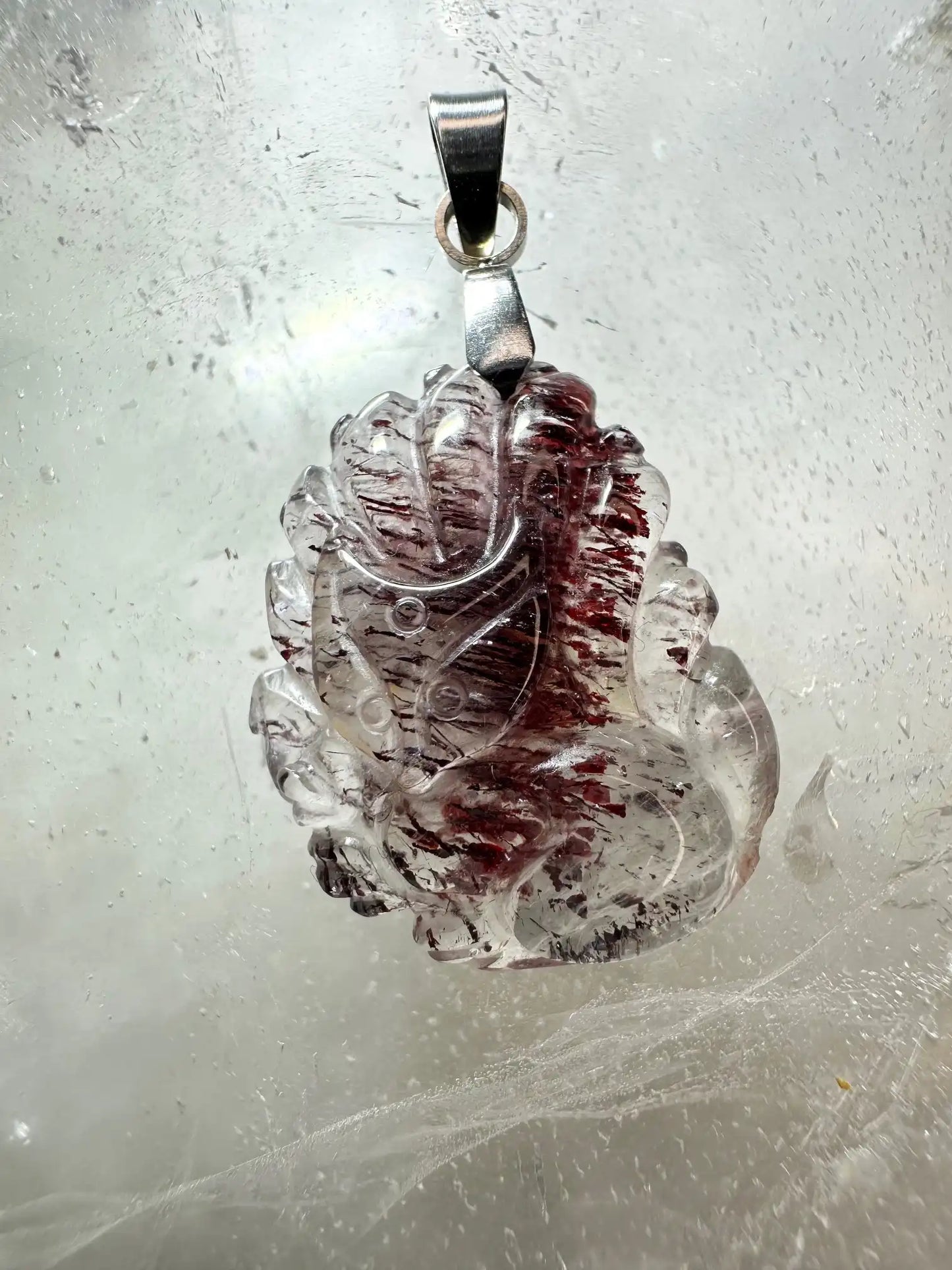 Brazil Super Seven Nine Tail Fox Pendant High A Grade 100% Natural Crystal Gemstone - JING WEN CRYSTAL