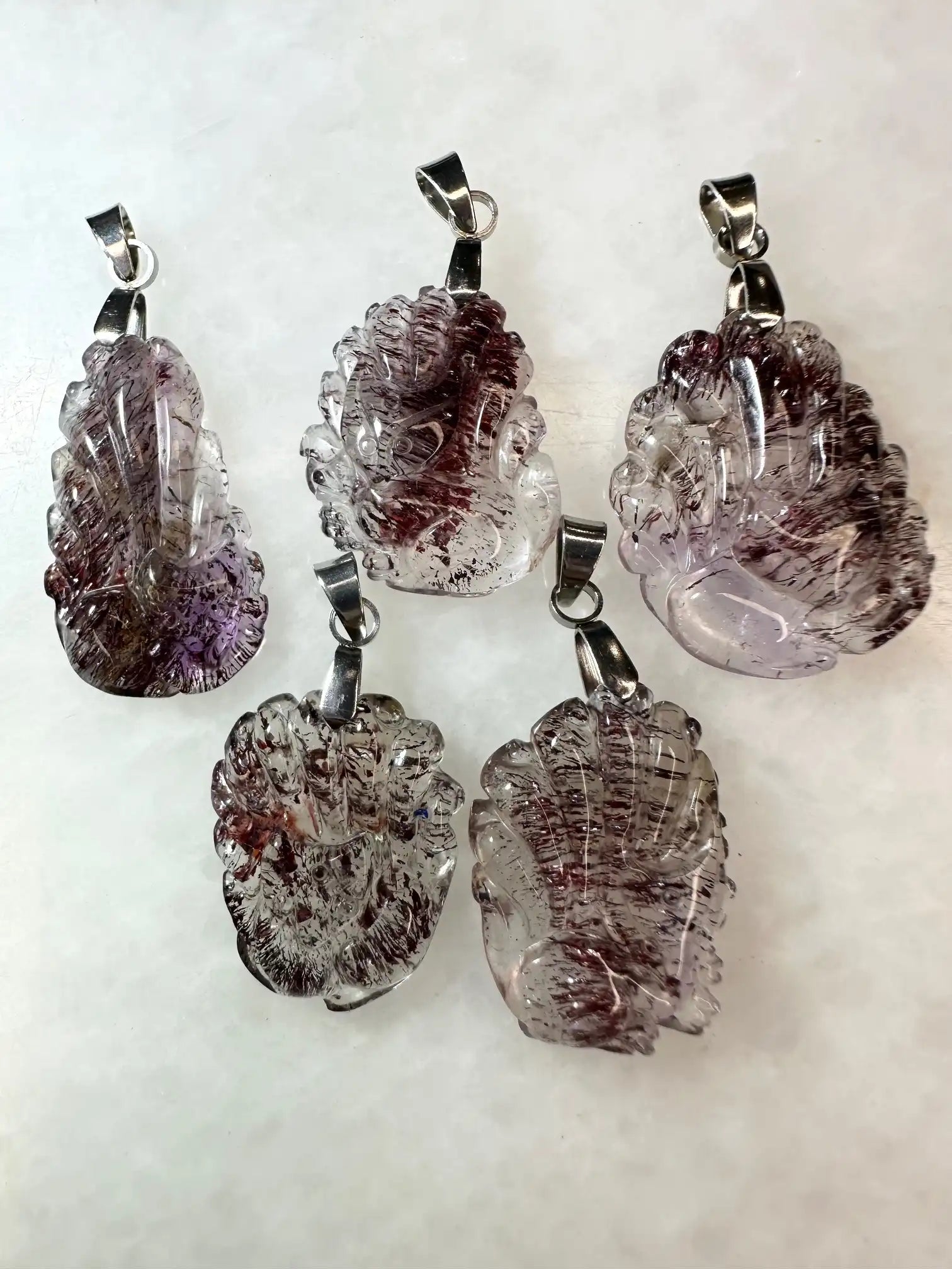 Brazil Super Seven Nine Tail Fox Pendant High A Grade 100% Natural Crystal Gemstone - JING WEN CRYSTAL