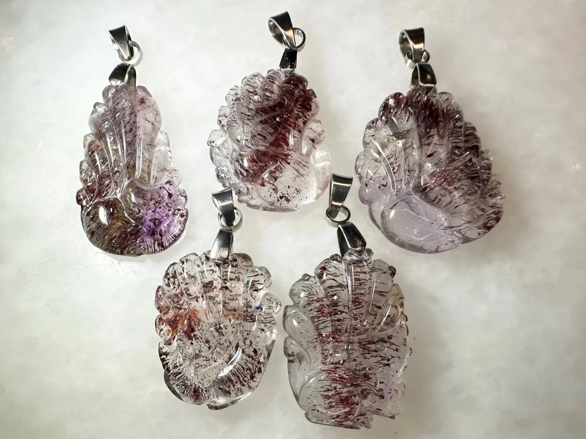 Brazil Super Seven Nine Tail Fox Pendant High A Grade 100% Natural Crystal Gemstone - JING WEN CRYSTAL