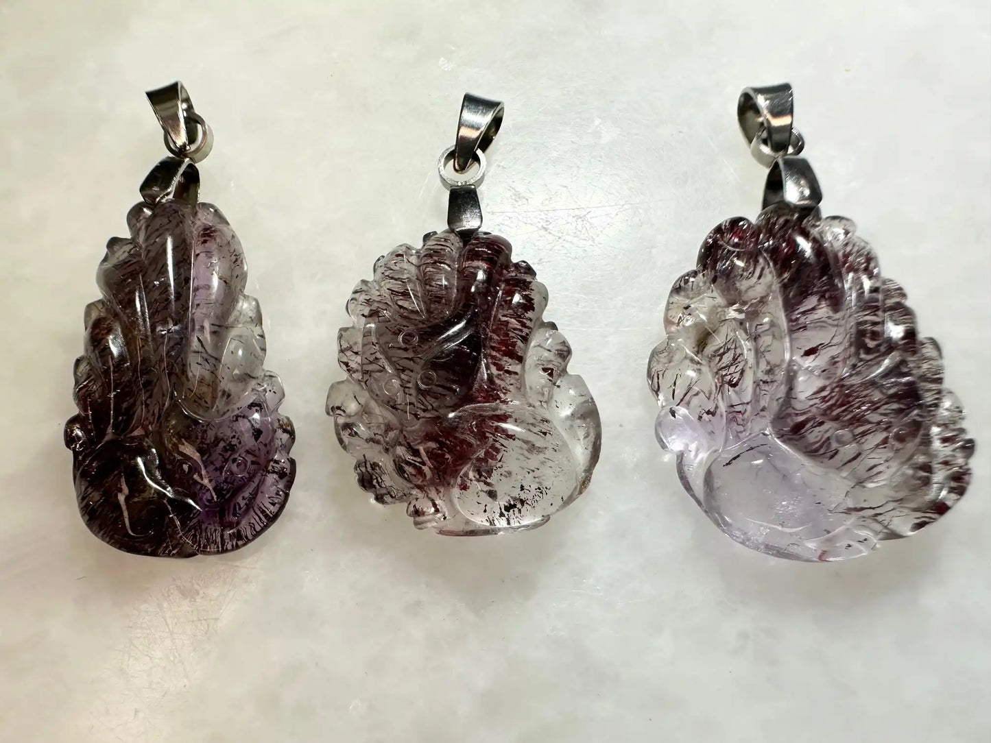 Brazil Super Seven Nine Tail Fox Pendant High A Grade 100% Natural Crystal Gemstone - JING WEN CRYSTAL