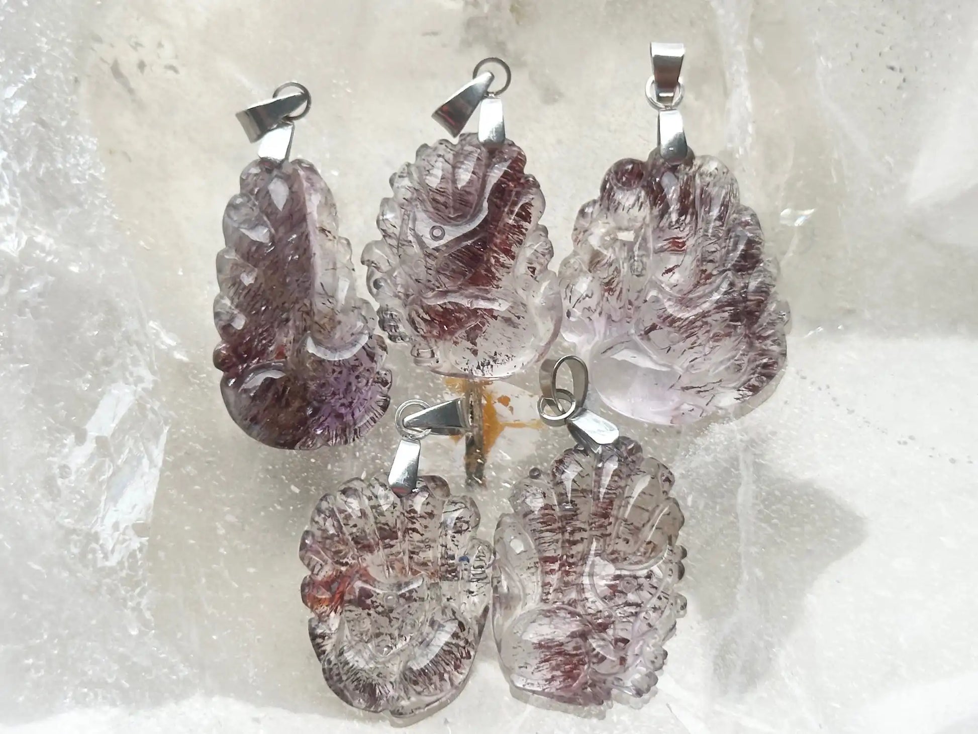 Brazil Super Seven Nine Tail Fox Pendant High A Grade 100% Natural Crystal Gemstone - JING WEN CRYSTAL