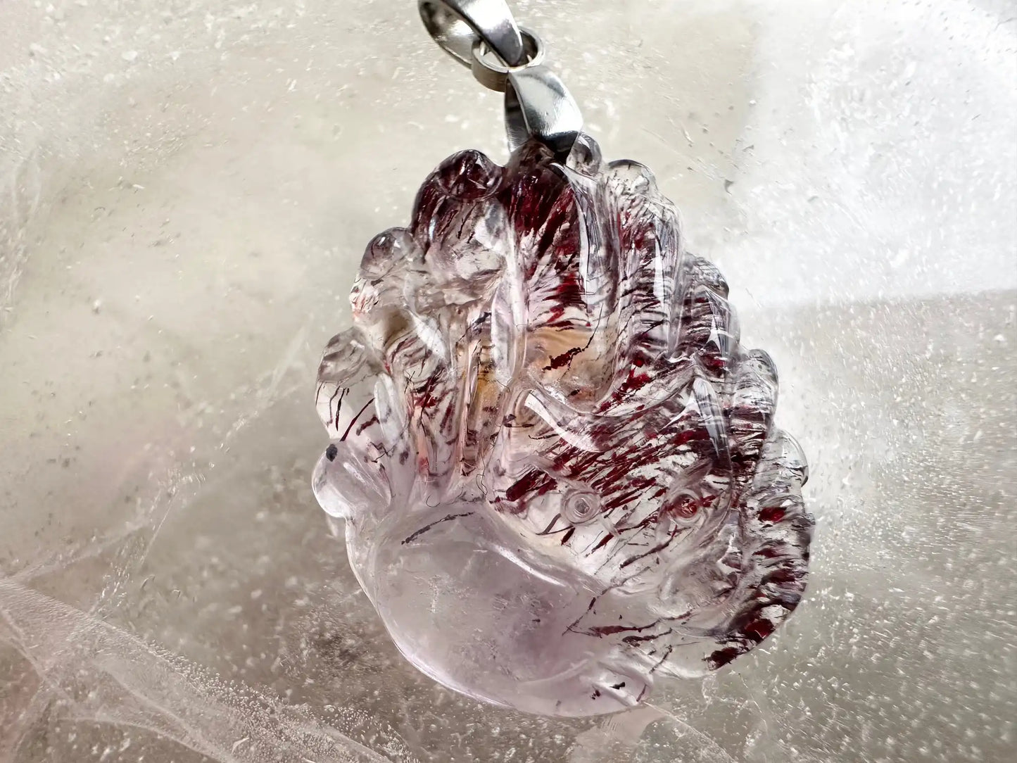 Brazil Super Seven Nine Tail Fox Pendant High A Grade 100% Natural Crystal Gemstone - JING WEN CRYSTAL