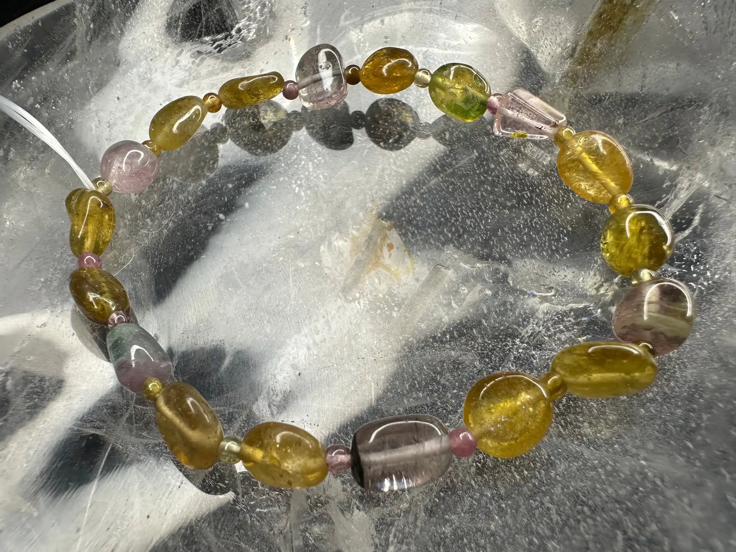 Brazil Tourmaline Old Mine Freeform Small Bead Bracelet A Grade 100% Natural Crystal Gemstone