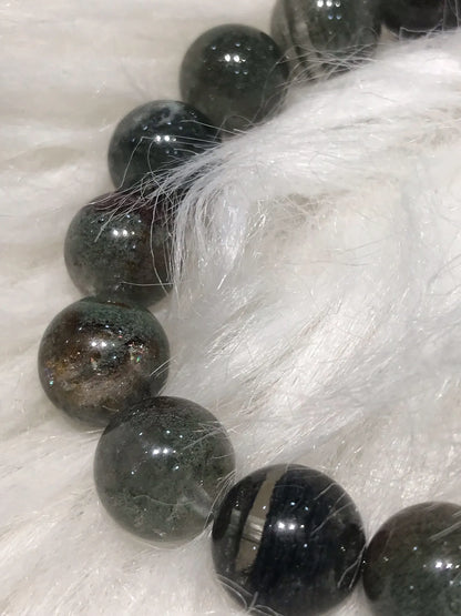 USA Green Phantom Quartz Bracelet A Grade 100% Natural Crystal Gemstone