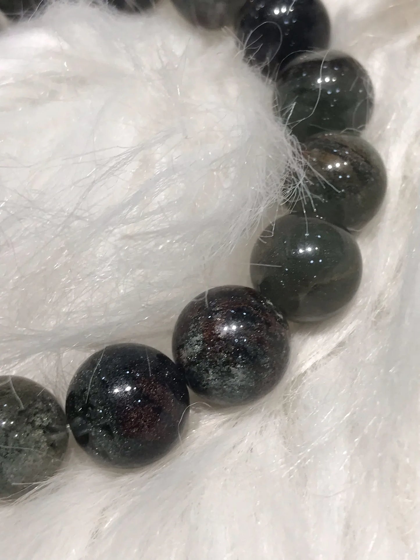 USA Green Phantom Quartz Bracelet A Grade 100% Natural Crystal Gemstone