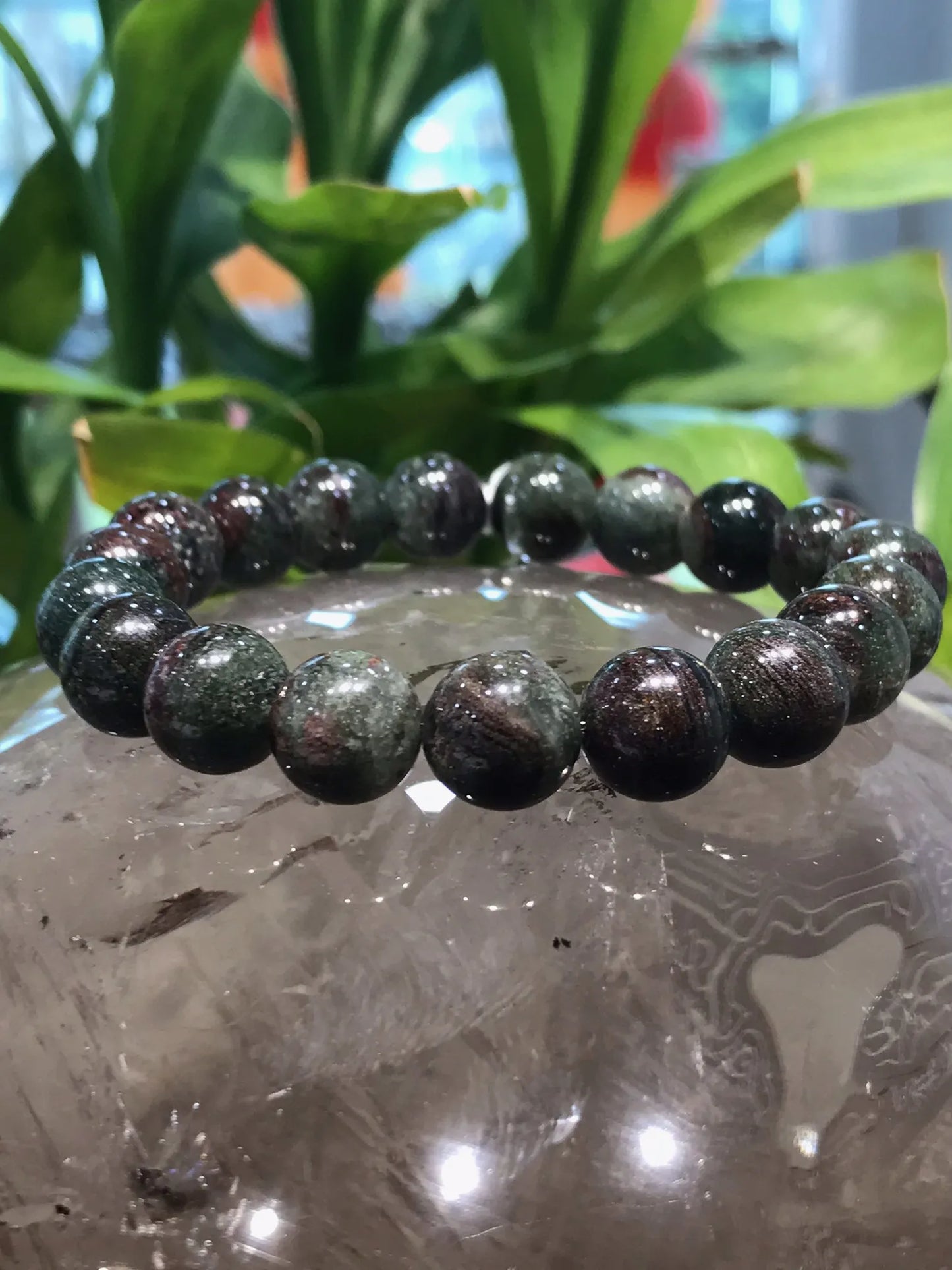 USA Green Phantom Quartz Bracelet A Grade 100% Natural Crystal Gemstone