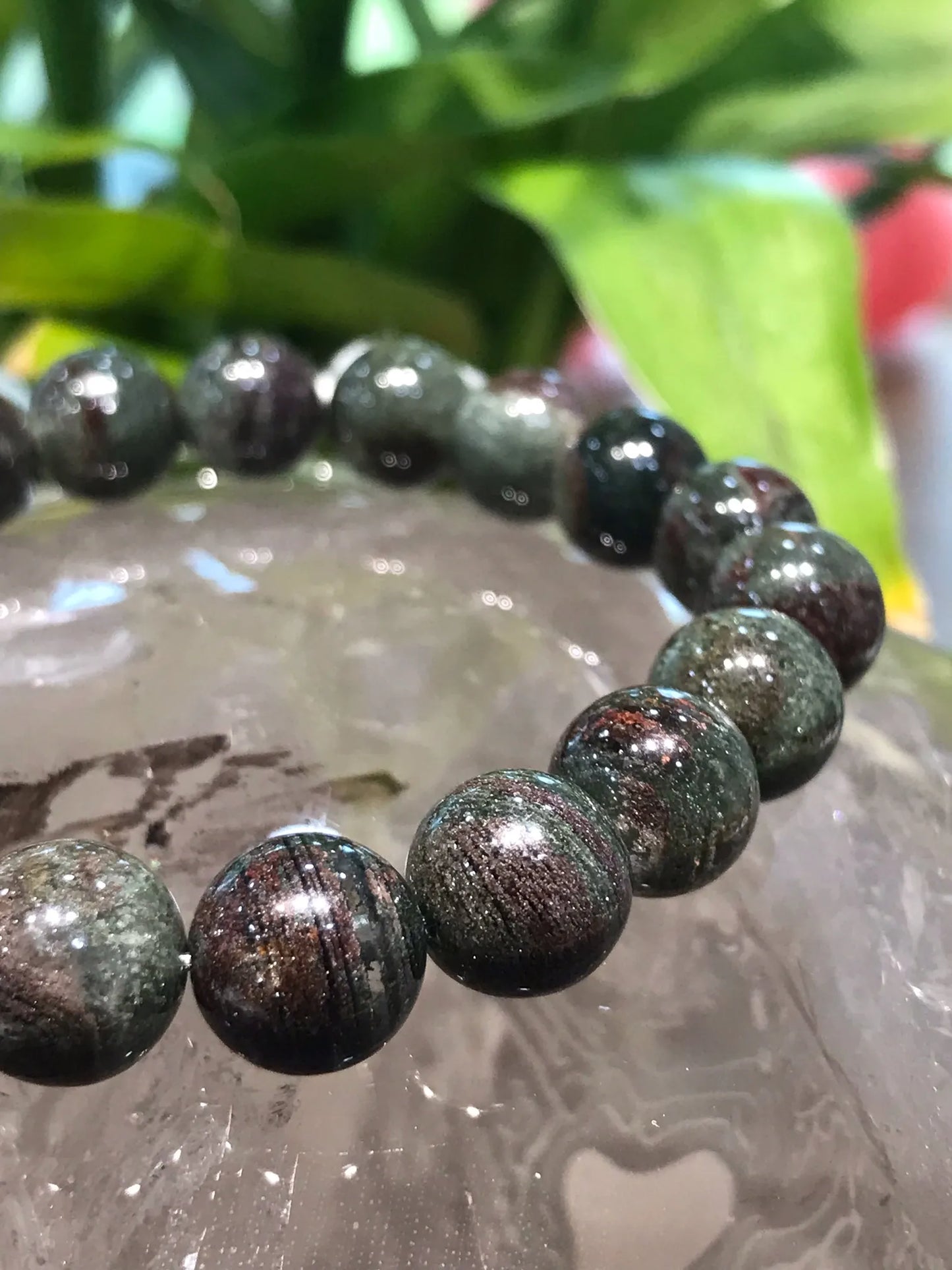 USA Green Phantom Quartz Bracelet A Grade 100% Natural Crystal Gemstone