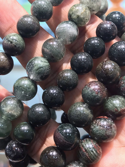 USA Green Phantom Quartz Bracelet A Grade 100% Natural Crystal Gemstone