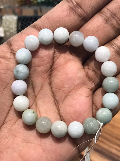 Burma Green Jade Bracelet A Grade 100% Natural Crystal Gemstone