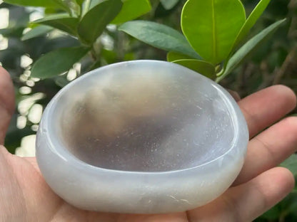 Brazil Agate Cleansing Bowl 7.5cm 100% Natural Crystal Gemstone - JING WEN CRYSTAL