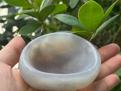 Brazil Agate Cleansing Bowl 7.5cm 100% Natural Crystal Gemstone - JING WEN CRYSTAL