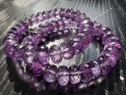 Brazil Amethyst Faceted Gem Bracelet A Grade 100% Natural Crystal Gemstone