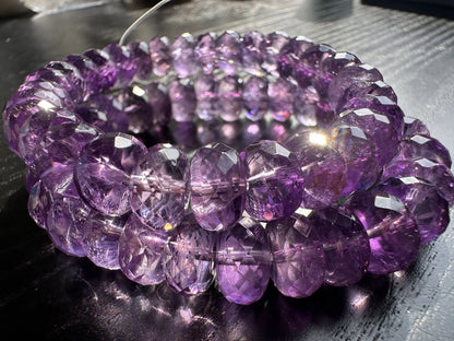 Brazil Amethyst Faceted Gem Bracelet A Grade 100% Natural Crystal Gemstone