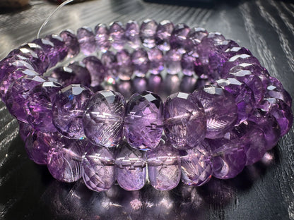 Brazil Amethyst Faceted Gem Bracelet A Grade 100% Natural Crystal Gemstone