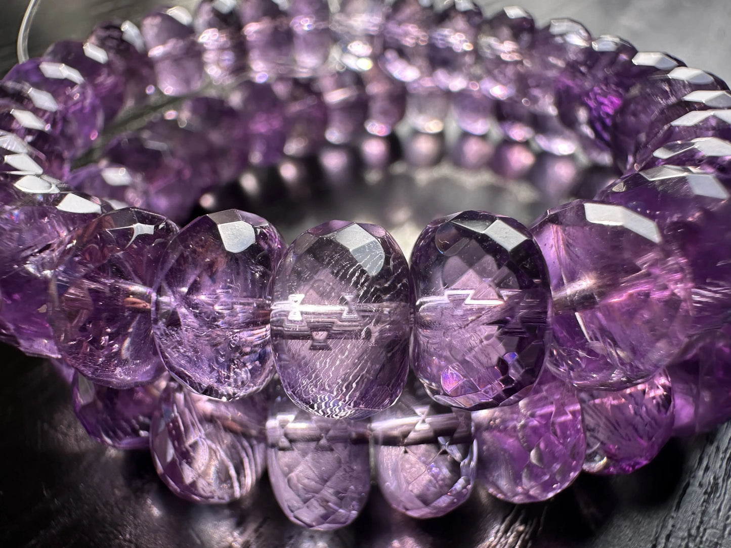 Brazil Amethyst Faceted Gem Bracelet A Grade 100% Natural Crystal Gemstone