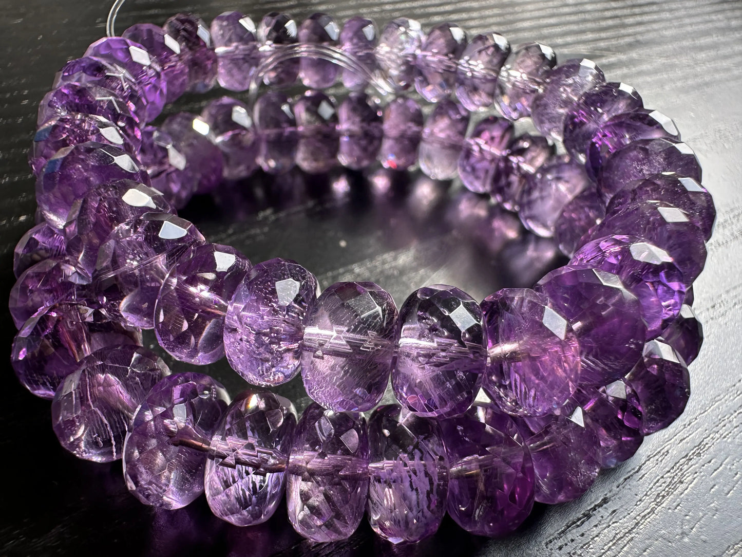 Brazil Amethyst Faceted Gem Bracelet A Grade 100% Natural Crystal Gemstone