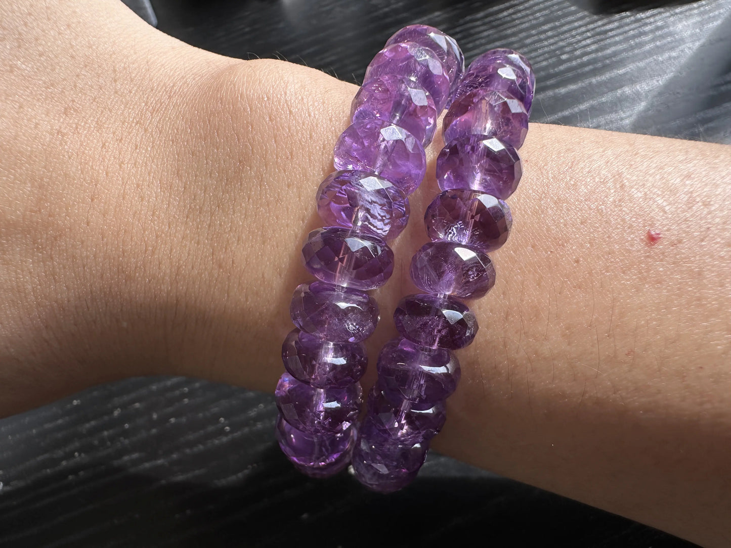 Brazil Amethyst Faceted Gem Bracelet A Grade 100% Natural Crystal Gemstone