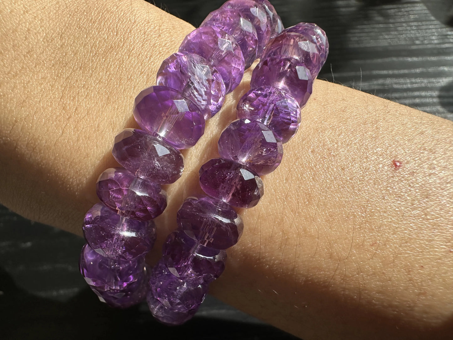 Brazil Amethyst Faceted Gem Bracelet A Grade 100% Natural Crystal Gemstone