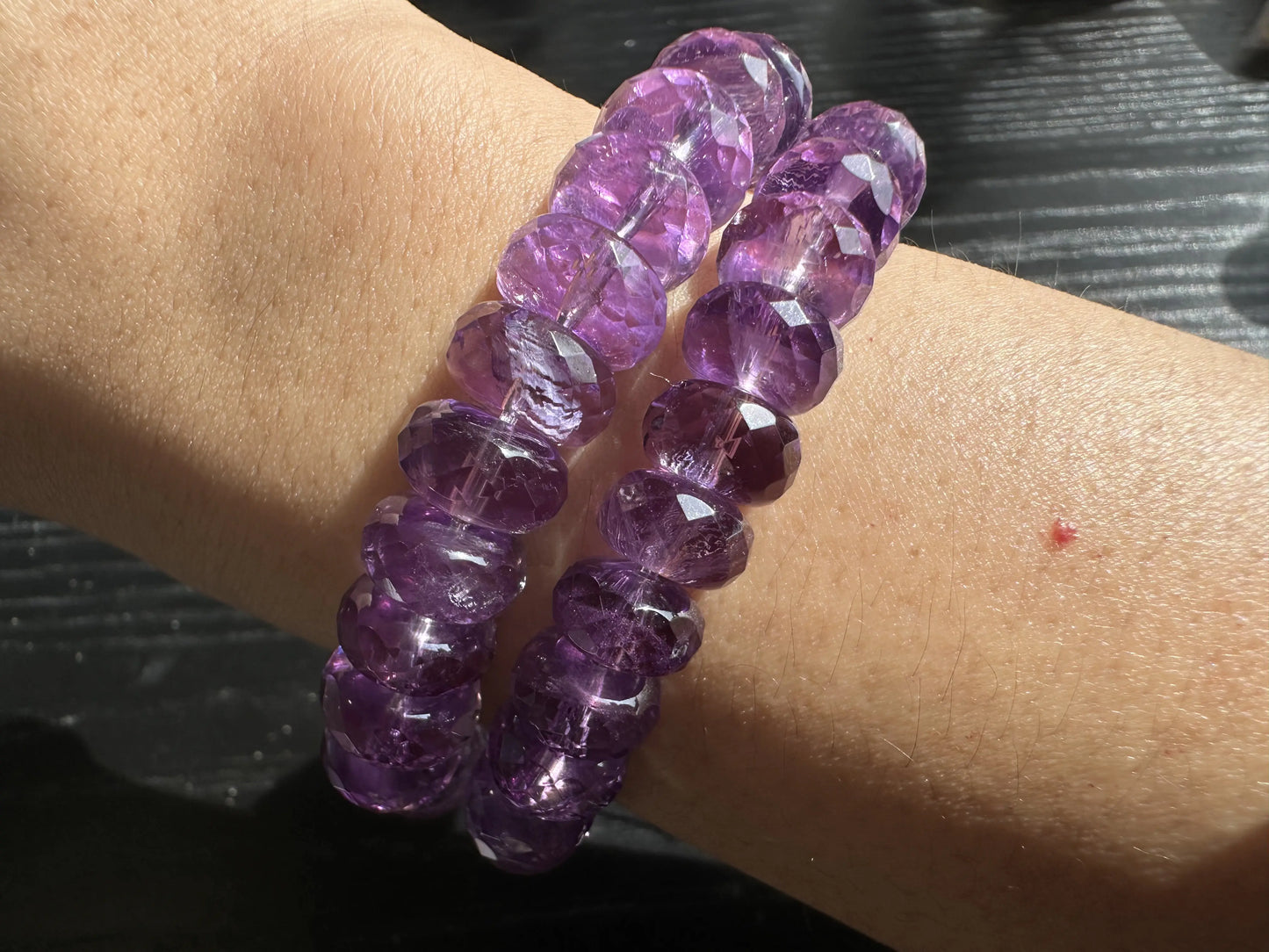 Brazil Amethyst Faceted Gem Bracelet A Grade 100% Natural Crystal Gemstone