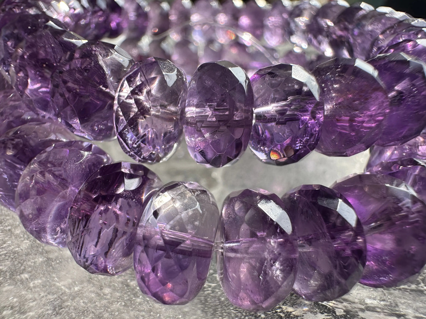 Brazil Amethyst Faceted Gem Bracelet A Grade 100% Natural Crystal Gemstone