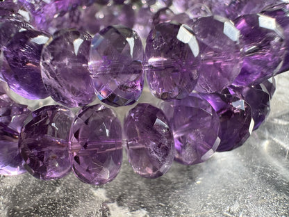 Brazil Amethyst Faceted Gem Bracelet A Grade 100% Natural Crystal Gemstone