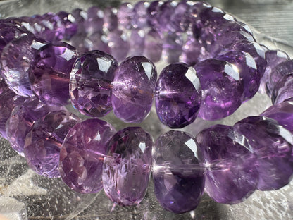 Brazil Amethyst Faceted Gem Bracelet A Grade 100% Natural Crystal Gemstone