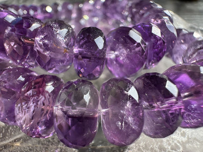 Brazil Amethyst Faceted Gem Bracelet A Grade 100% Natural Crystal Gemstone