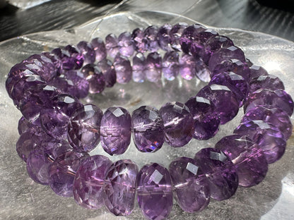 Brazil Amethyst Faceted Gem Bracelet A Grade 100% Natural Crystal Gemstone