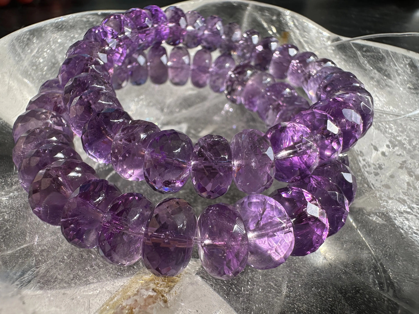 Brazil Amethyst Faceted Gem Bracelet A Grade 100% Natural Crystal Gemstone