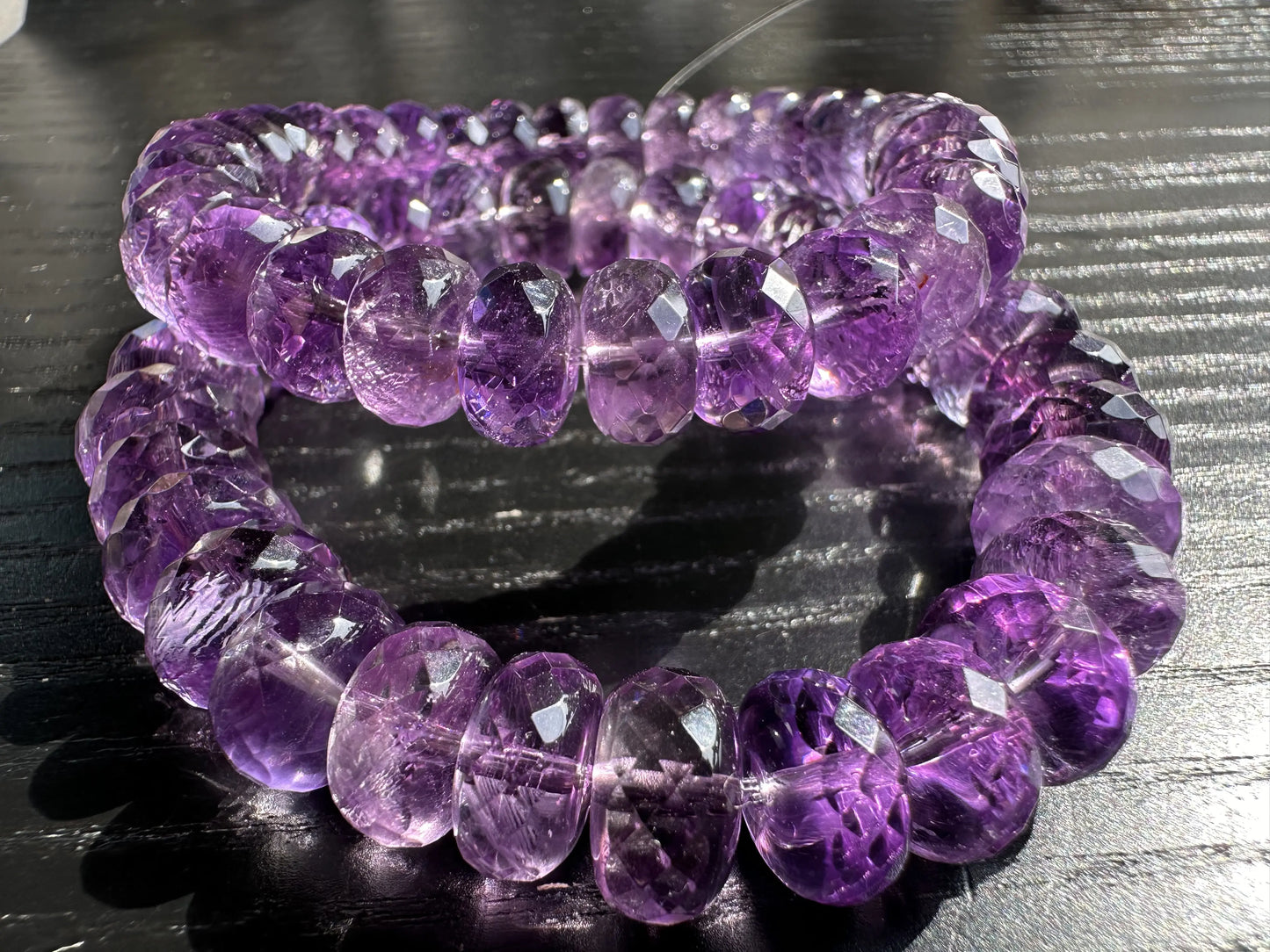 Brazil Amethyst Faceted Gem Bracelet A Grade 100% Natural Crystal Gemstone