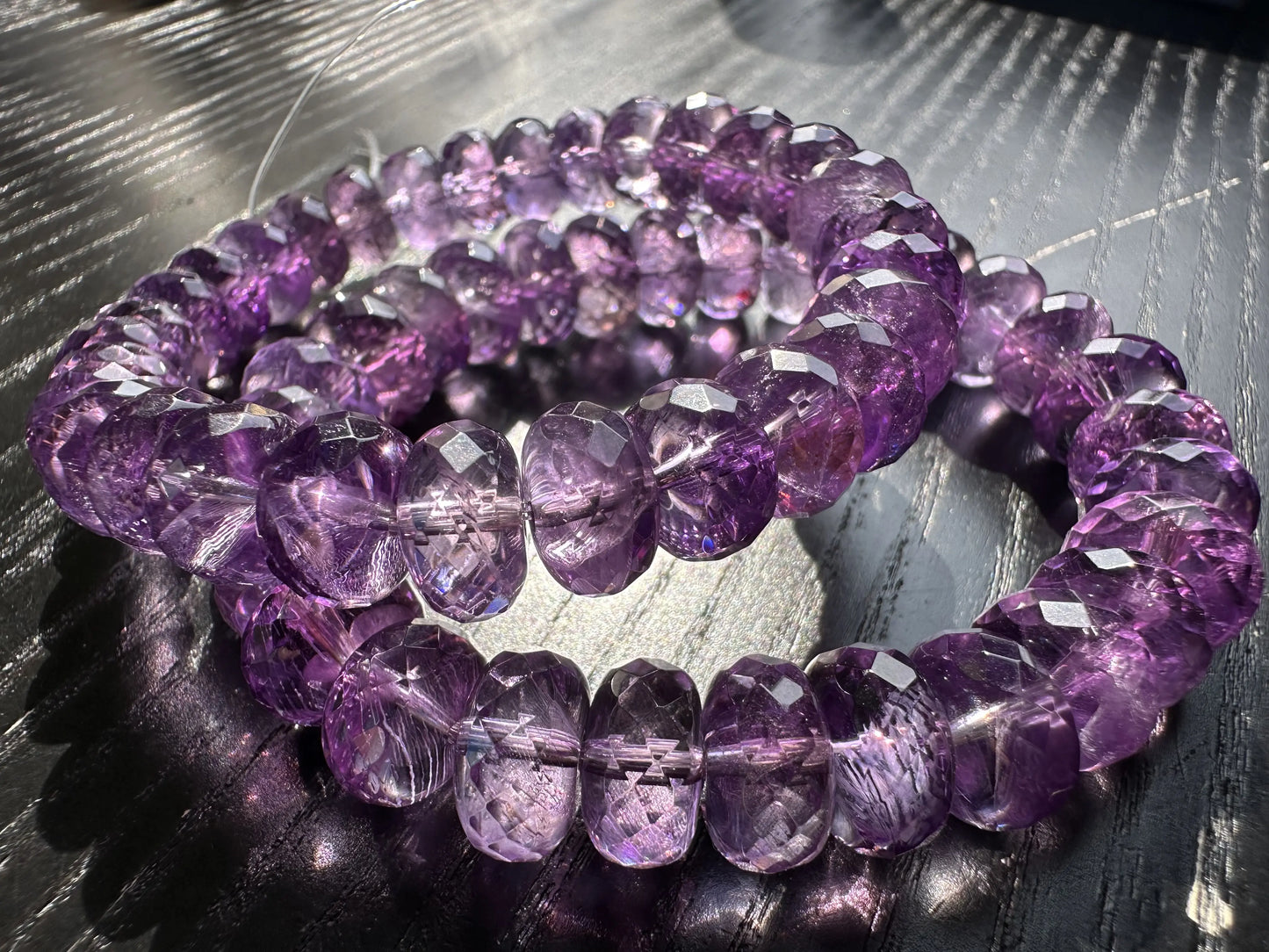 Brazil Amethyst Faceted Gem Bracelet A Grade 100% Natural Crystal Gemstone