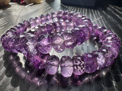 Brazil Amethyst Faceted Gem Bracelet A Grade 100% Natural Crystal Gemstone