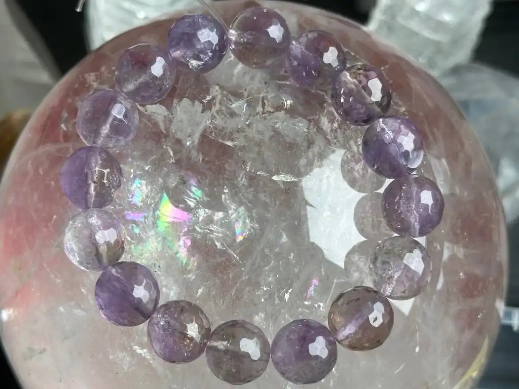 Bolivia Ametrine Faceted Bracelet A Grade 100% Natural Crystal Gemstone