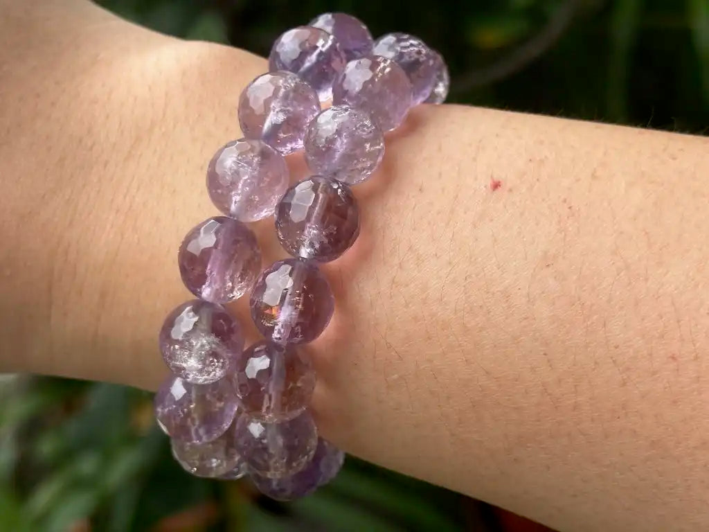 Bolivia Ametrine Faceted Bracelet A Grade 100% Natural Crystal