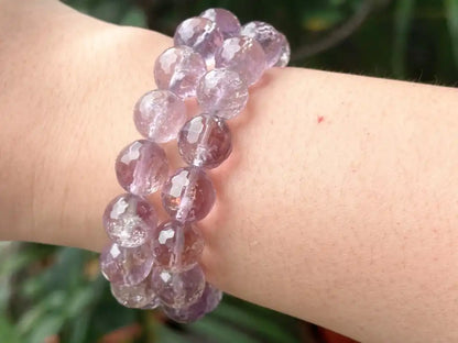 Bolivia Ametrine Faceted Bracelet A Grade 100% Natural Crystal Gemstone - JING WEN CRYSTAL