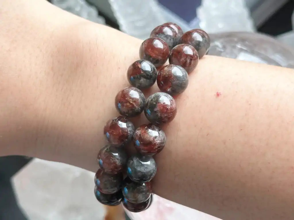 Buy AURALITE 23 Crystal Bracelet Beaded Natural Stone Large Round Beads  Healing Crystal Meditation Stone Jewelry Gift From Canada Online in India -  Etsy